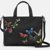 Succubus Bags Books Amongst Butterflies Leathern Grab Bag Black