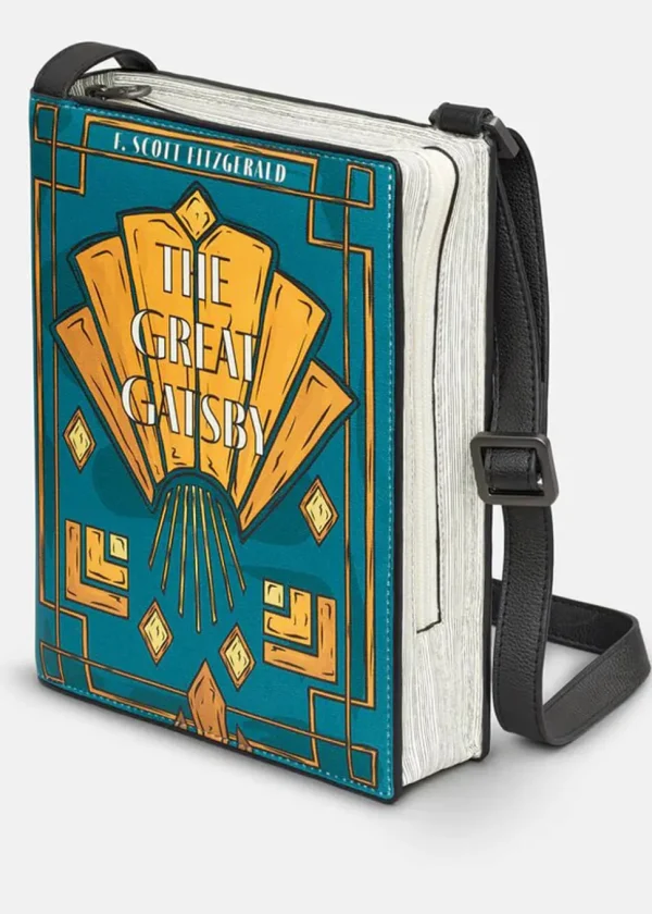 Succubus Bags Books Great Gatsby Vegan Crossbody Bag Black