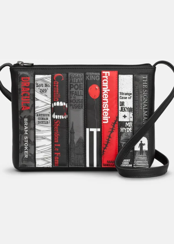 Succubus Bags Books Horror Bookworm Leather Shoulderbag Black