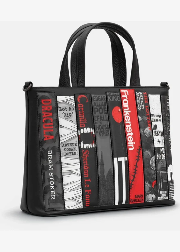 Succubus Bags Books Horror Bookworm Leather Grab Bag Black