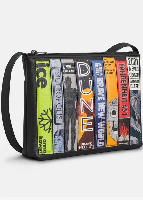 Succubus Bags Books Sci-Fi Bookworm Leather Shoulderbag Black