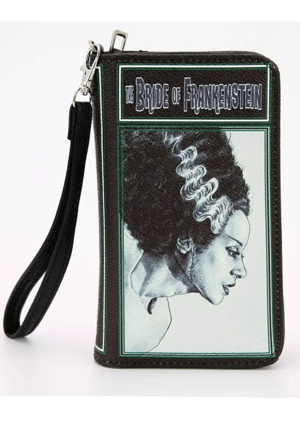 Succubus Bags Bride of Frankenstein Book Wristlet Wallet Black
