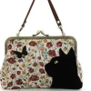 Succubus Bags Cat Butterfly Floral Kiss Lock Bag