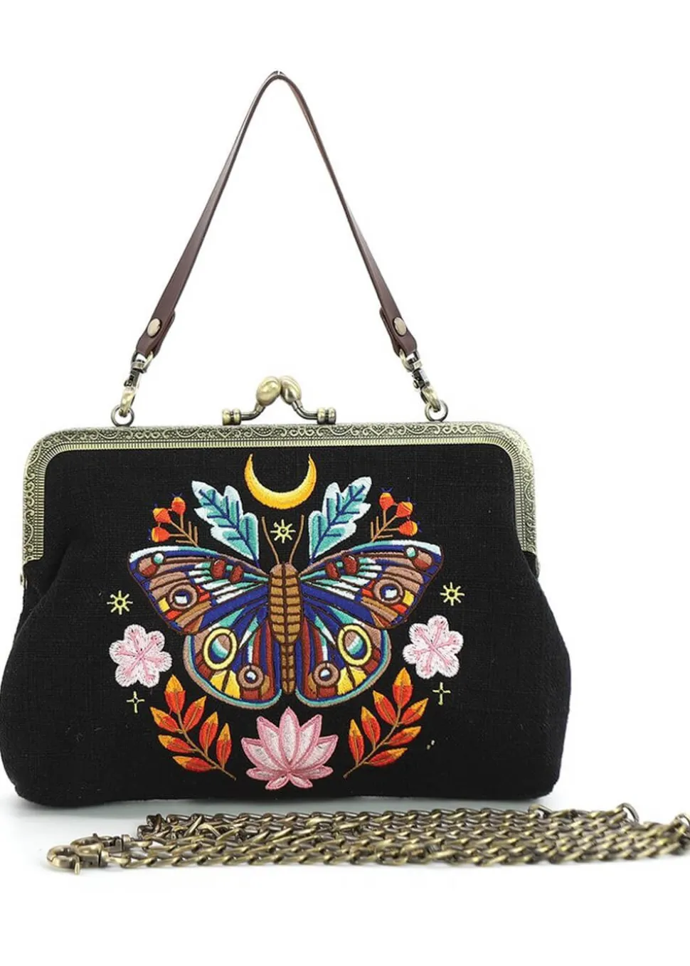 succubus_bags_moon_moth_k_0.webp Succubus Bags Moon Moth Kiss Lock Handbag Black