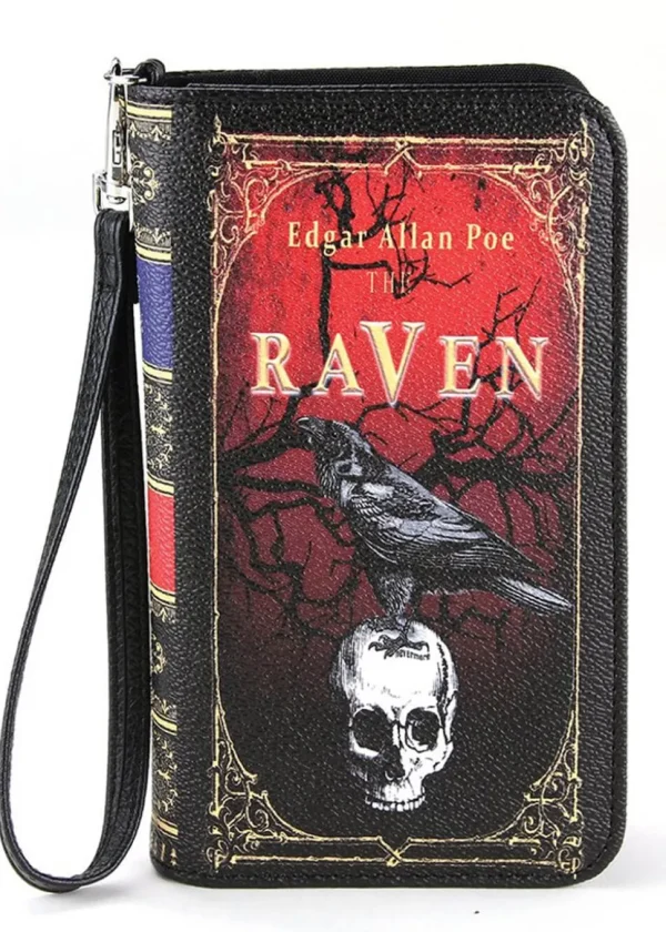 Succubus Bags The Raven Edgar Allan Poe Book Wristlet Wallet Black