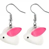 Succubus Bunny Earrings White Pink