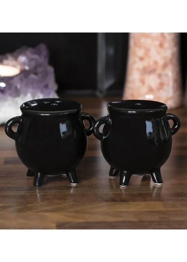 Succubus Cauldron Salt & Pepper Set Black