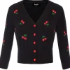 Succubus Clothing Retro Cherry 50's Cardigan Black