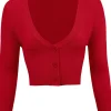 Succubus Clothing Retro Short 50's Cardigan Red
