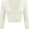 Succubus Clothing Retro Short 50's Cardigan Ivory
