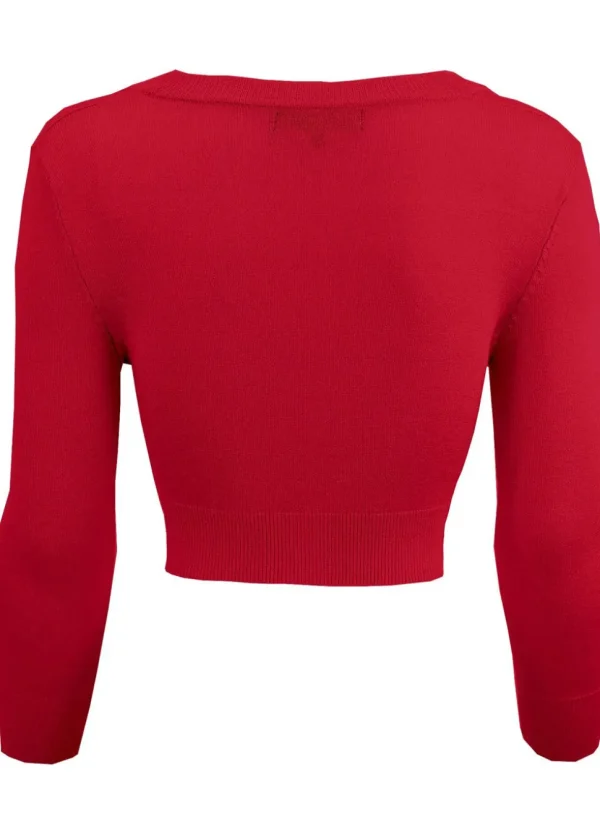 Succubus Clothing Retro Short 50's Cardigan Red