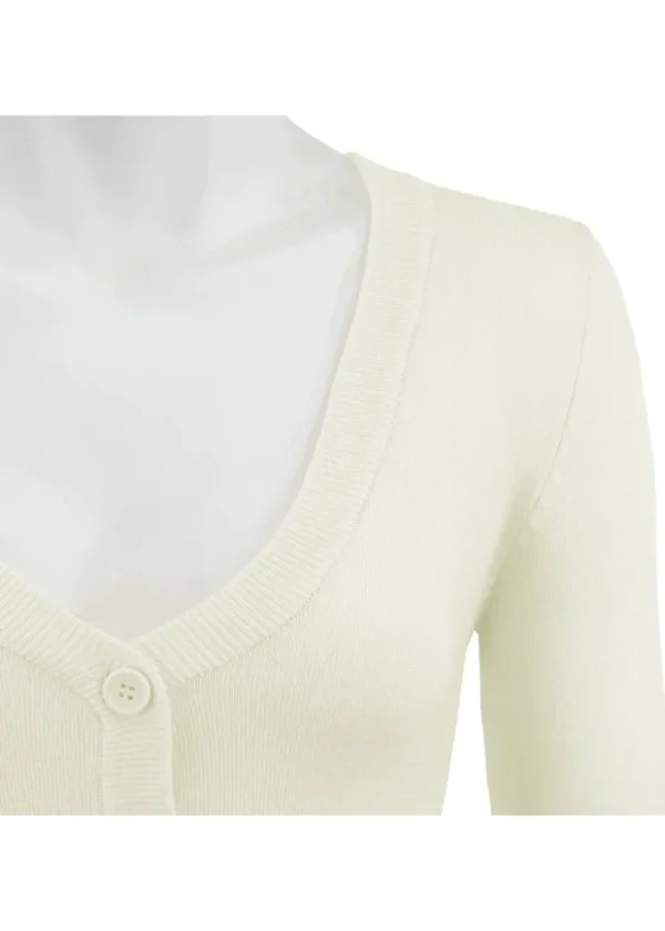 Succubus Clothing Retro Short 50's Cardigan Ivory