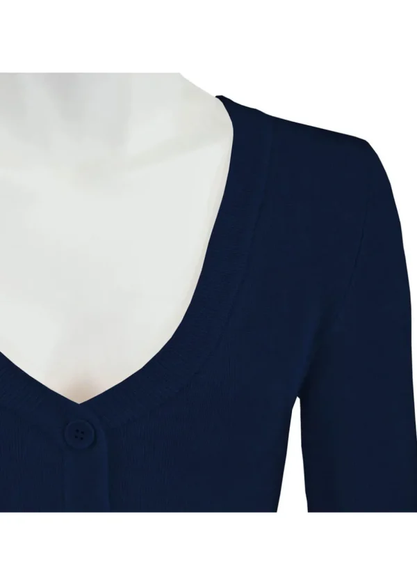 Succubus Clothing Retro Short 50's Cardigan Navy
