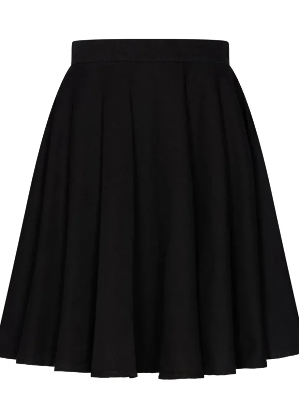Succubus Clothing Suzy Denim 50's Swing Skirt Black
