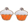 Succubus Crystal Cupcake Earrings Orange