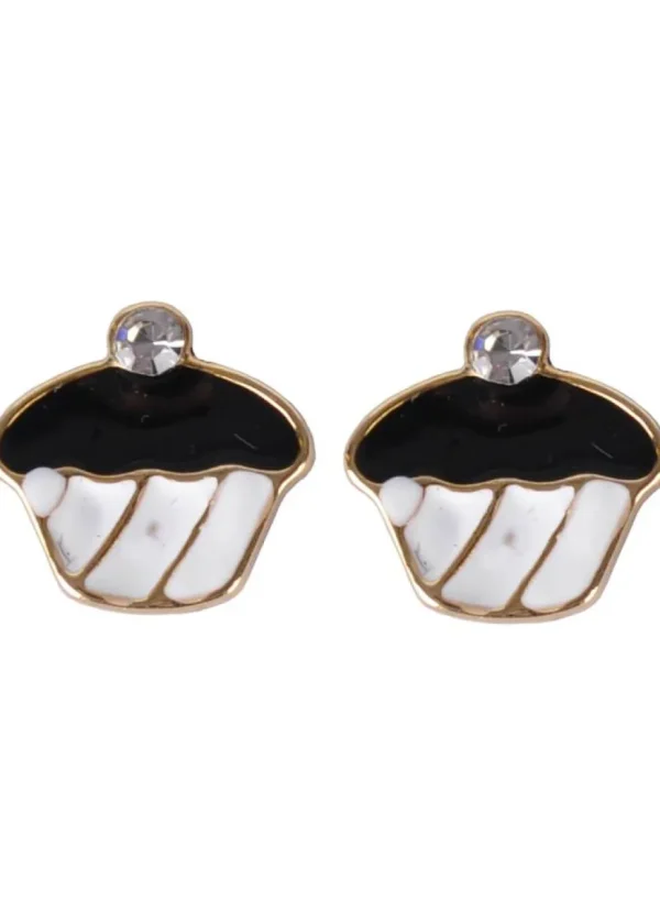 Succubus Crystal Cupcake Earrings White