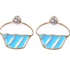 Succubus Crystal Cupcake Oorbellen Licht Blauw