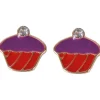 Succubus Crystal Cupcake Earrings Red
