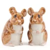 Succubus Home Animal Wood Mouse Pepper & Salt Shakers