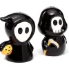 Succubus Home Grim Reaper & Ghost Boy Salt & Pepper Shaker In Black