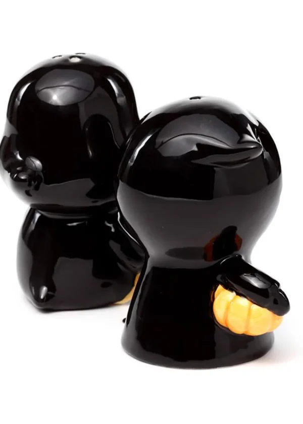 Succubus Home Grim Reaper & Ghost Boy Salt & Pepper Shaker In Black