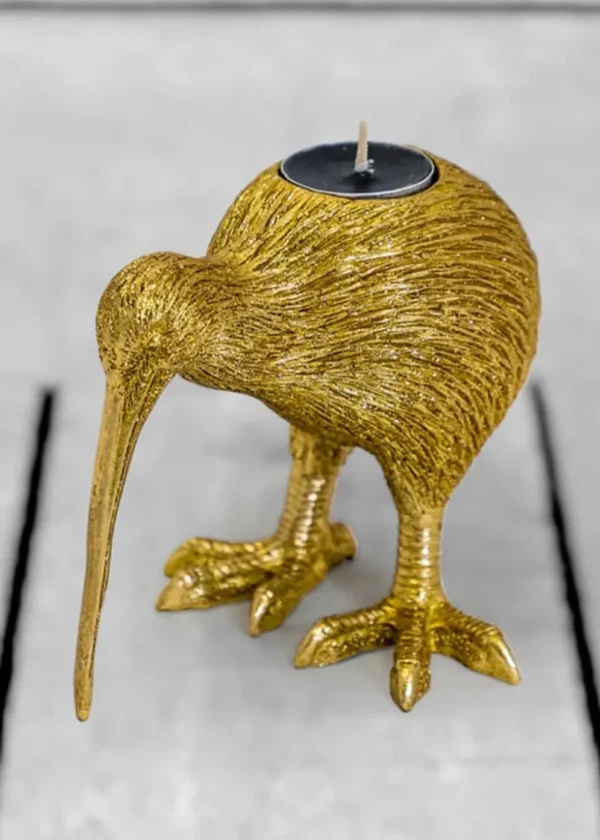 Succubus Home Kiwi Bird Tealight Holder in Gold