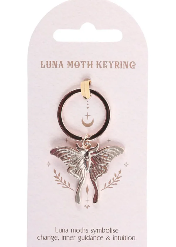 Succubus Home Light Luna Moth Keychain Gold