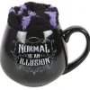 Succubus Home Normal Is An Illusion Set Mug With Socks Black