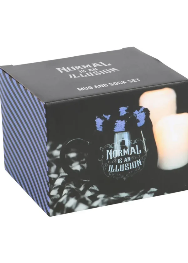 Succubus Home Normal Is An Illusion Set Mug With Socks Black