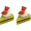 Succubus Jewels Cake Slice Stud Earrings Green