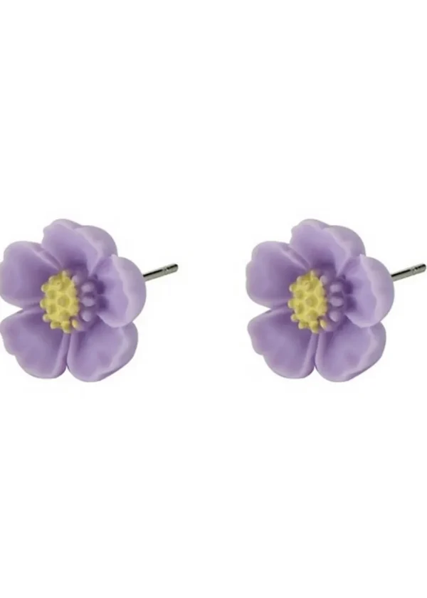 Succubus Jewels Cutie Flower Stud Earrings Lilac