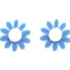Succubus Jewels Groovy Flowers 60's Earrings Blue