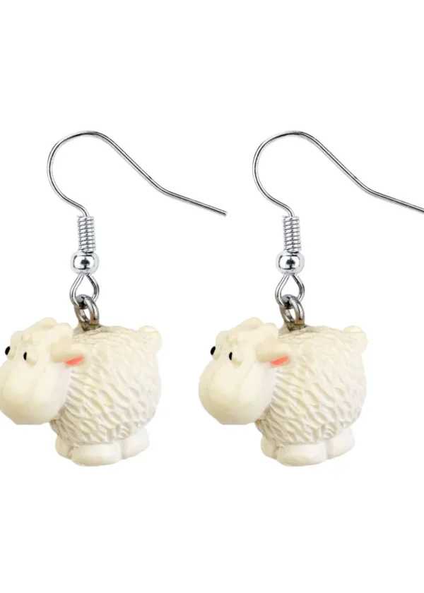 Succubus Sheep Earrings White