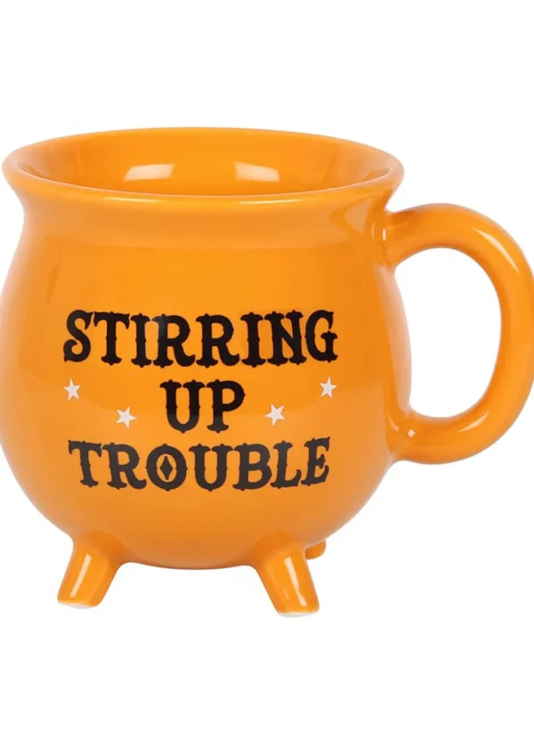 Succubus Stirring Up Trouble Cauldron Mug Orange