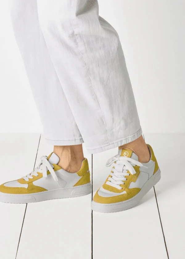Tamaris Anna Leather 70's Sneakers Yellow