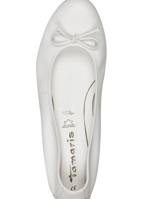 Tamaris Audrey Leather Ballerinas White