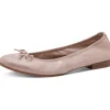 Tamaris Audrey Pearl Leather Ballerinas Pink