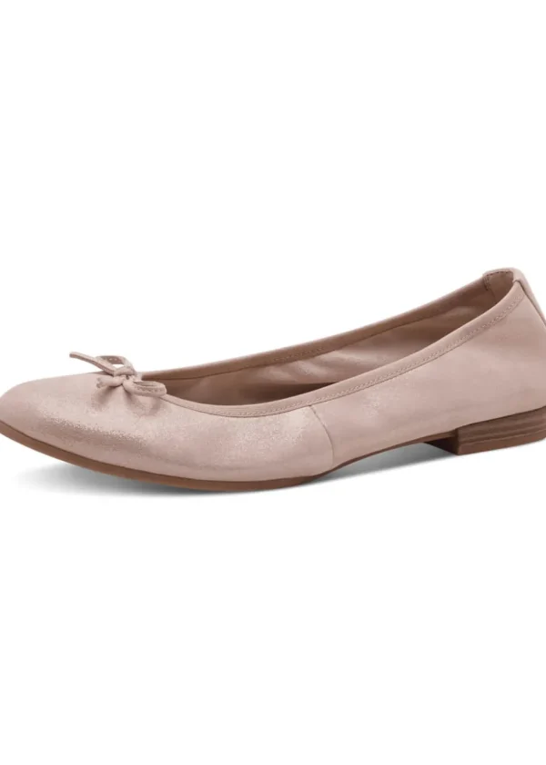 Tamaris Audrey Pearl Leather Ballerinas Pink