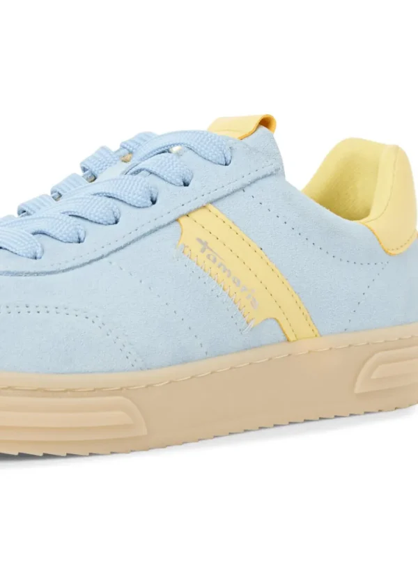 Tamaris Brenna Leren 70's Sneakers Light Blue