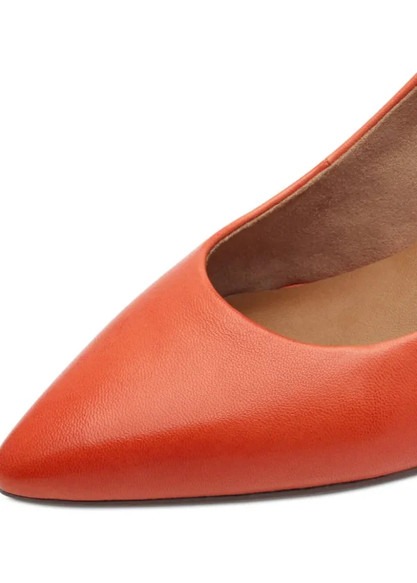 Tamaris Carrie Leather Pumps Orange