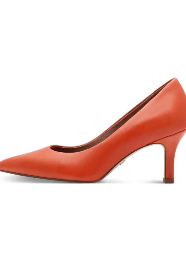 Tamaris Carrie Leather Pumps Orange