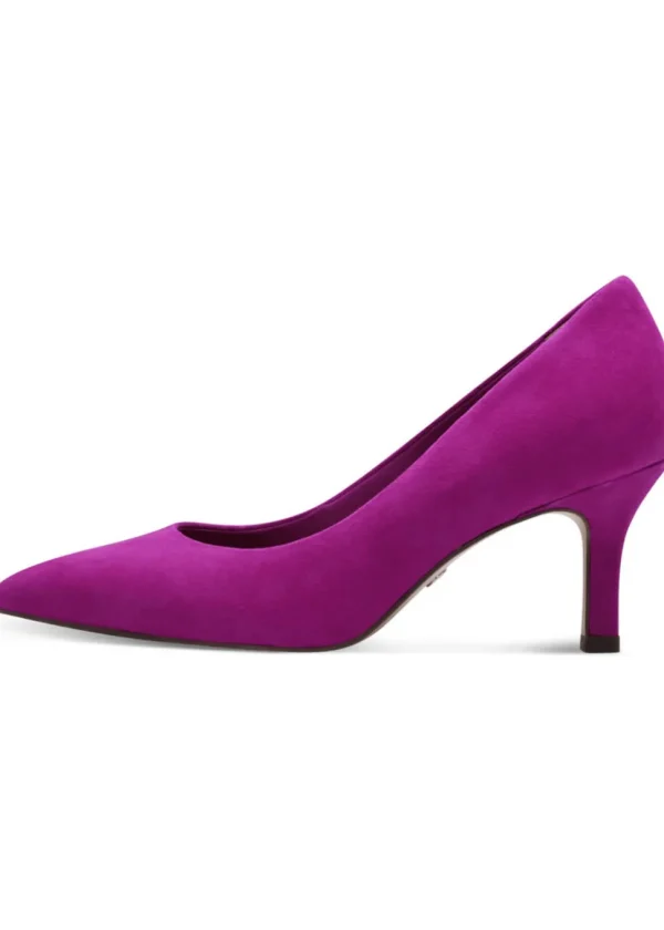 Tamaris Carrie Leather 50's Pumps Dark Pink
