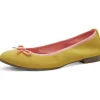 Tamaris Claire Leren Ballerina's Yellow