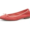 Tamaris Claire Leren Ballerina's Pale Red