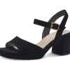 Tamaris Comfort Alexis Leather Suede 50's Sandals Pumps Black