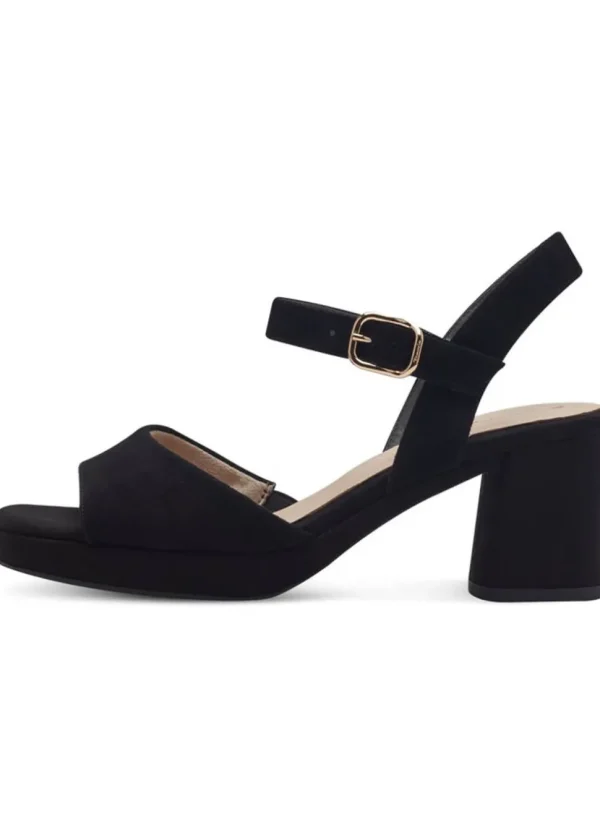 Tamaris Comfort Alexis Leather Suede 50's Sandals Pumps Black