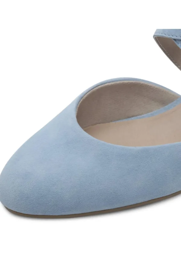 Tamaris Comfort Annabelle Suede Leather Pumps Light Blue