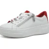 Tamaris Comfort Eden Heart Sneakers White Red