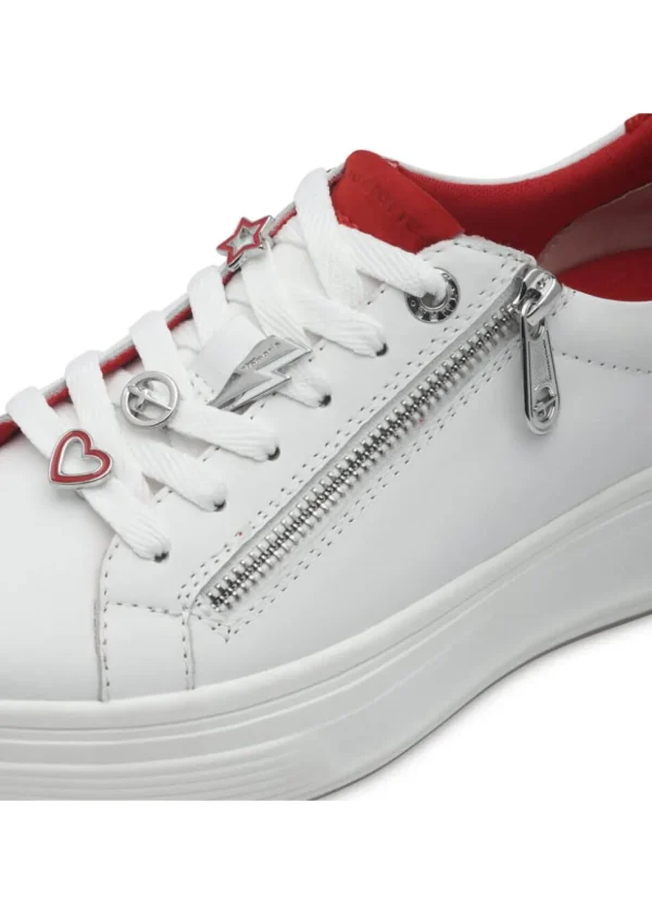 Tamaris Comfort Eden Heart Sneakers White Red