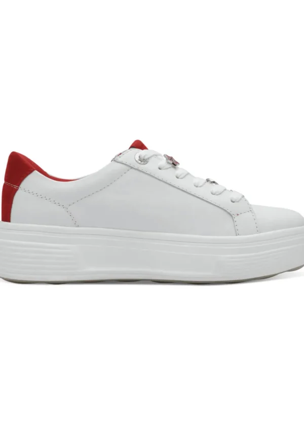 Tamaris Comfort Eden Heart Sneakers White Red